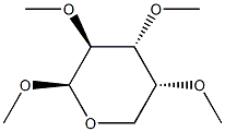 メチル2-O,3-O,4-O-トリメチル-β-D-アラビノピラノシド 化学構造式