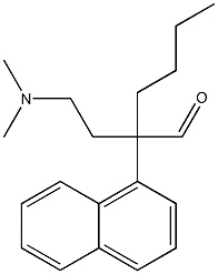 α-ブチル-α-[2-(ジメチルアミノ)エチル]-1-ナフタレンアセトアルデヒド 化学構造式