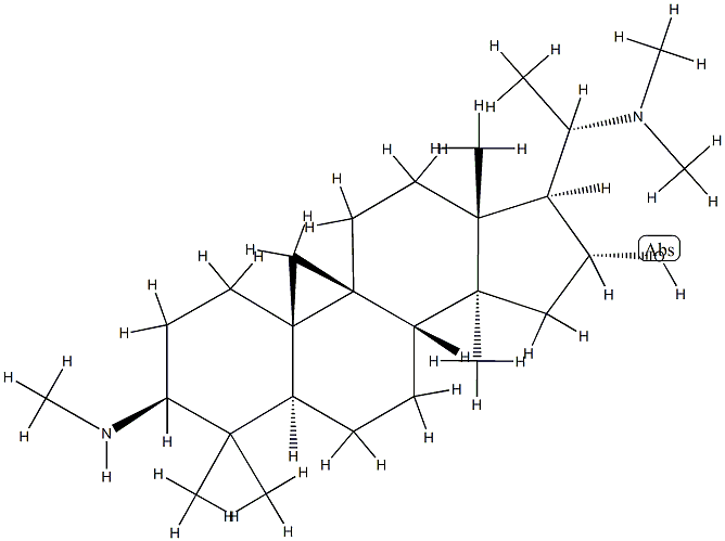 (1S,3R,6S,8R,11S,12S,14R,15S,16R)-15-[(1S)-1-(ジメチルアミノ)エチル]-7,7,12,16-テトラメチル-6-(メチルアミノ)ペンタシクロ[9.7.0.01,3.03,8.012,16]オクタデカン-14-オール 化学構造式