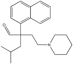 α-Isobutyl-α-(2-piperidinoethyl)-1-naphthaleneacetaldehyde Structure