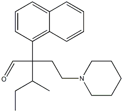 α-(sec-Butyl)-α-(1-naphtyl)-1-piperidinebutanal Structure