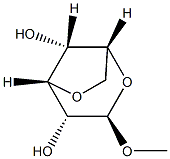 Methyl 3,6-anhydro-β-D-glucopyranoside Struktur