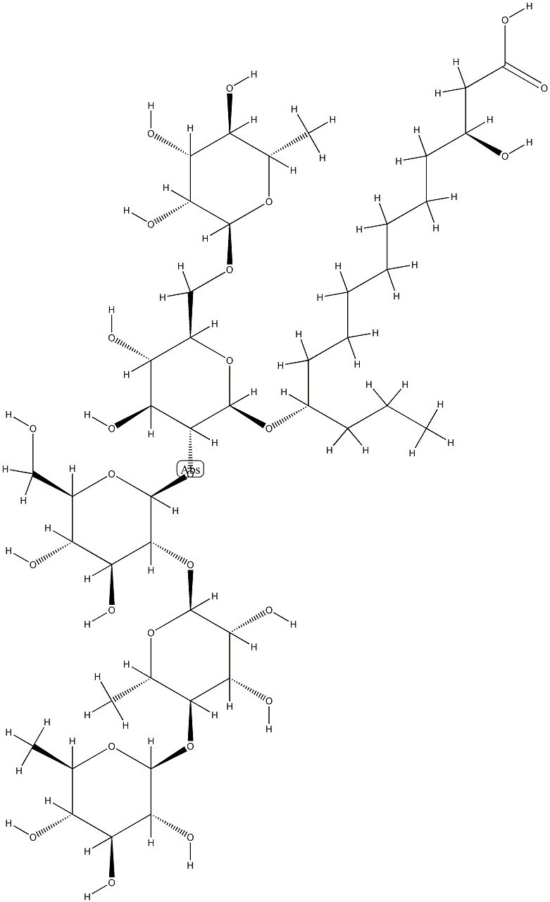 30657-76-2 (3S,11S)-3-Hydroxy-11-[[6-O-(α-L-rhamnopyranosyl)-2-O-[2-O-[4-O-(6-deoxy-β-D-glucopyranosyl)-α-L-rhamnopyranosyl]-β-D-glucopyranosyl]-β-D-glucopyranosyl]oxy]tetradecanoic acid