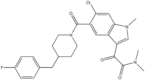 6-Chloro-5-[[4-[(4-fluorophenyl)methyl]-1-piperidinyl]carbonyl-N,N,1-trimethyl-α-oxo-1H-indole-3-acetamide