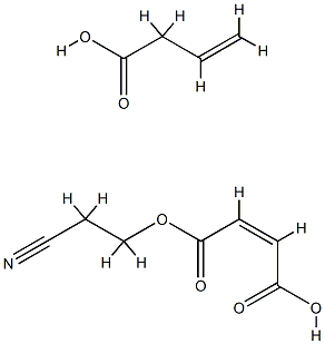 2-Butenedioic acid (Z)-, mono(2-cyanoethyl) ester, polymer with ethenyl acetate Structure