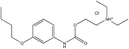3-(ブトキシ)フェニルカルバミン酸2-(ジエチルアミノ)エチル·塩酸塩 化学構造式
