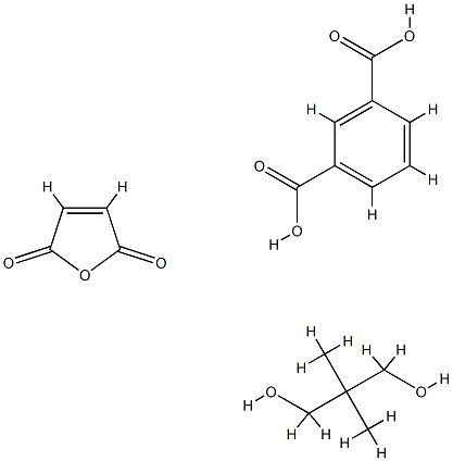 1,3-Benzenedicarboxylic acid, polymer with 2,2-dimethyl-1,3-propanediol and 2,5-furandione Struktur