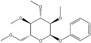 Phenyl 2-O,3-O,4-O,6-O-tetramethyl-α-D-glucopyranoside Structure