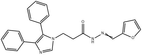 (E)-3-(4,5-diphenyl-1H-imidazol-1-yl)-N-(furan-2-ylmethylene)propanehydrazide,315248-09-0,结构式