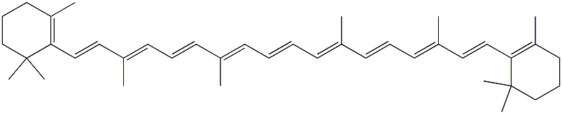 Β-胡萝卜素 结构式
