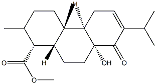 1-Phenanthrenecarboxylic acid, 1,2,3,4,4a,4b,5,8,8a,9,10,10a-dodecahyd ro-8a-hydroxy-1,4a-dimethyl-7-(1-methylethyl)-8-oxo-, methyl ester, [1 -(1alpha,4abeta,4balpha,8aalpha,10aalpha)]- 结构式