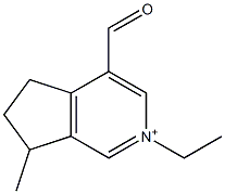 (+)-2-Ethyl-4-formyl-6,7-dihydro-7-methyl-5H-2-pyrindin-2-ium Structure