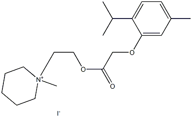 2-(1-methyl-3,4,5,6-tetrahydro-2H-pyridin-1-yl)ethyl 2-(5-methyl-2-pro pan-2-yl-phenoxy)acetate iodide Structure