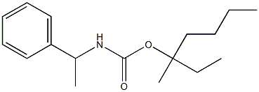 (α-Methylbenzyl)carbamic acid 1-ethyl-1-methylpentyl ester 结构式