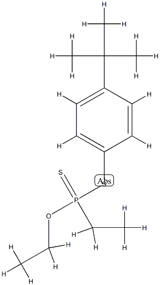 Ethyldithiophosphonic acid=S-[4-(1,1-dimethylethyl)phenyl]O-ethyl ester Struktur