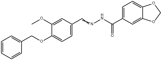 1,3-Benzodioxolane-5-carboxylicacid4'-benzyloxy-3'-methoxybenzylidenehydrazide Structure