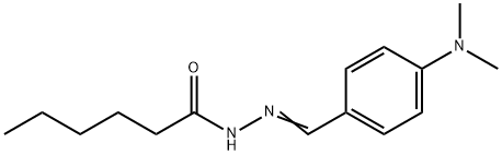 (E)-N-(4-(dimethylamino)benzylidene)hexanehydrazide Struktur