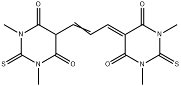 5,5'-(1-Propen-1-yl-3-ylidene)bis[1,3-dimethyl-2-thio-barbituric acid Structure
