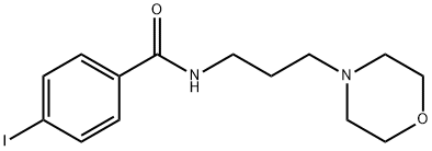 4-iodo-N-(3-morpholin-4-ylpropyl)benzamide 结构式