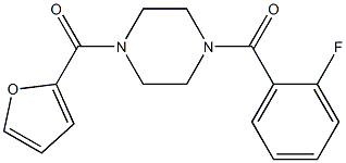 1-(2-fluorobenzoyl)-4-(2-furoyl)piperazine Structure