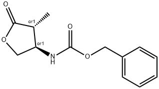 Carbamic acid, [(3R,4R)-tetrahydro-4-methyl-5-oxo-3-furanyl]-, phenylmethyl ester, rel- (9CI) Struktur