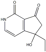 1H-Cyclopenta[c]pyridine-1,7(2H)-dione,5-ethyl-5,6-dihydro-5-hydroxy-(9CI) 化学構造式
