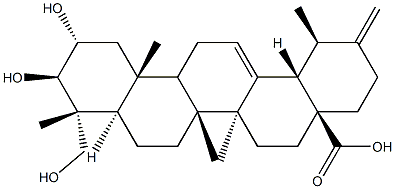 (2ALPHA,3BETA,4ALPHA)-2,3,23-三羟基乌苏-12,20(30)-二烯-28-酸 结构式
