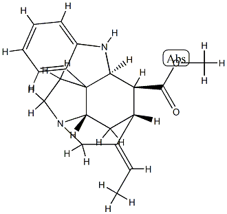 (16α,19E)-19,20-Didehydrocuran-17-oic acid methyl ester Struktur