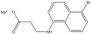 N-(5-ブロモ-1-ナフチル)-β-アラニンナトリウム 化学構造式