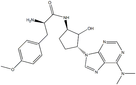 (S)-α-Amino-N-[(1R)-3α-(6-dimethylamino-9H-purin-9-yl)-2β-hydroxycyclopentan-1β-yl]-4-methoxybenzenepropanamide Struktur