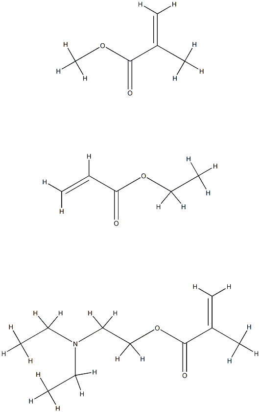 2-Propenoic acid, 2-methyl-, 2-(diethylamino)ethyl ester, polymer with ethyl 2-propenoate and methyl 2-methyl-2-propenoate Structure