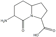 3-Indolizinecarboxylicacid,6-aminooctahydro-5-oxo-(9CI) Structure