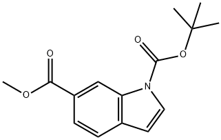 1-tert-butyl 6-Methyl 1H-indole-1,6-dicarboxylate Struktur