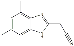 1H-Benzimidazole-2-acetonitrile,4,6-dimethyl-(9CI) Struktur