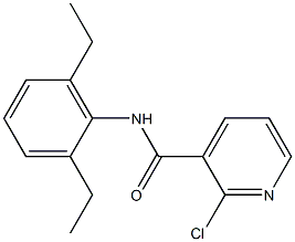 2-chloro-N-(2,6-diethylphenyl)pyridine-3-carboxamide,355830-42-1,结构式