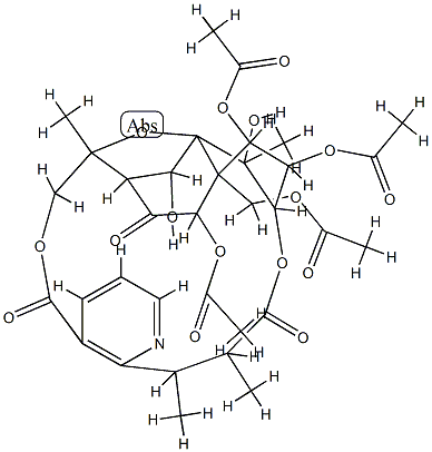 (1ξ,2ξ,3ξ,4ξ,5ξ,7ξ,6ξ,9ξ,10ξ,11ξ,24ξ,25ξ)-6-O-Deacetylevonine Struktur