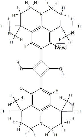 2,4-Bis[8-hydroxy-1,1,7,7-tetramethyljulolidin-9-yl]squaraine Structure