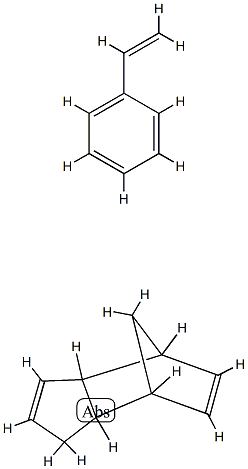 4,7-Methano-1H-indene, 3a,4,7,7a-tetrahydro-, polymer with ethenylbenzene Struktur