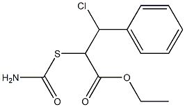 α-[(Carbamoyl)thio]-β-chlorobenzenepropionic acid ethyl ester Struktur