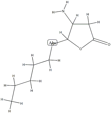 2(3H)-Furanone,4-aminodihydro-5-(pentyloxy)-(9CI) Structure