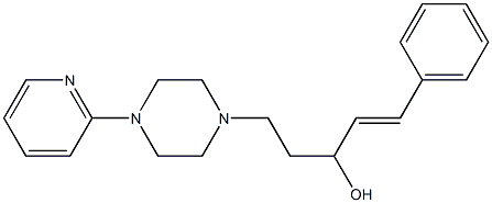 α-(2-Phenylethenyl)-4-(2-pyridyl)-1-piperazine-1-propanol Structure