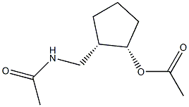 Acetamide, N-[[(1R,2R)-2-(acetyloxy)cyclopentyl]methyl]-, rel- (9CI) Structure