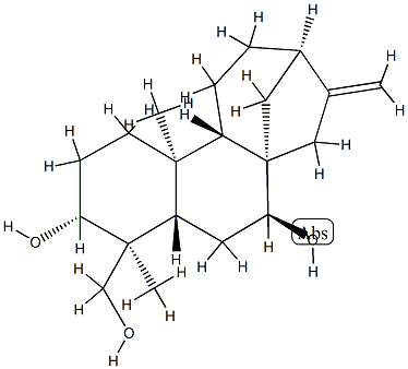 Kaura-16-ene-3α,7β,19-triol Structure
