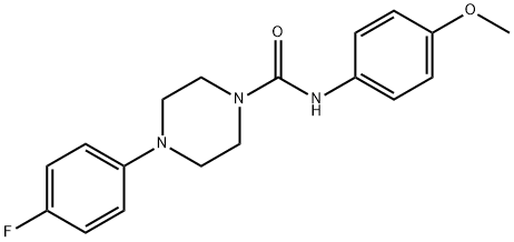 4-(4-fluorophenyl)-N-(4-methoxyphenyl)-1-piperazinecarboxamide,377761-39-2,结构式