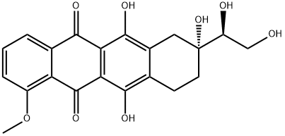 7-deoxyadriamycinol aglycone Struktur