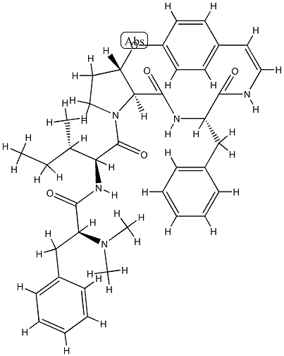 38541-74-1 α-(Dimethylamino)-N-[2-methyl-1-[[3,3a,11,12,13,14,15,15a-octahydro-12,15-dioxo-13-benzyl-5,8-ethenopyrrolo[3,2-b][1,5,8]oxadiazacyclotetradecin-1(2H)-yl]carbonyl]butyl]benzenepropanamide