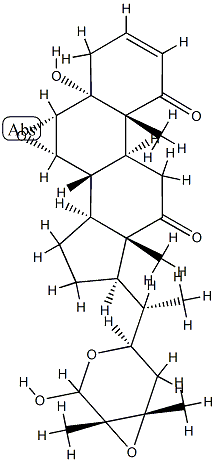 (22R,24S,25S,26R)-6α,7α:22,26:24,25-トリエポキシ-5,26-ジヒドロキシ-5α-エルゴスタ-2-エン-1,12-ジオン 化学構造式
