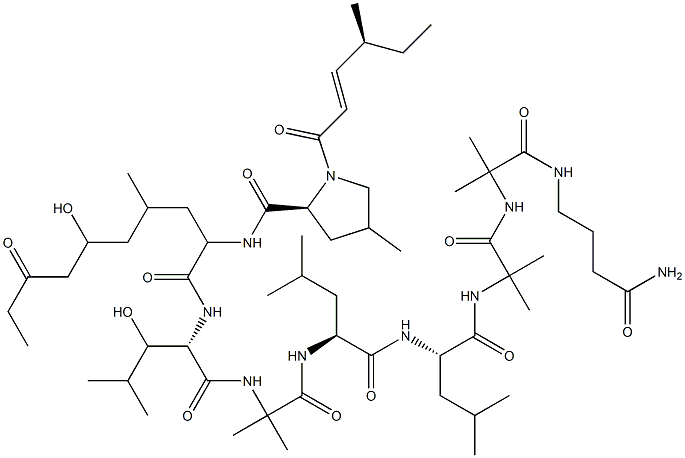 Peptide from paecilomyces marquandii Struktur