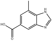 7-甲基1H-苯并[D]咪唑-5-羧酸, 398452-96-5, 结构式