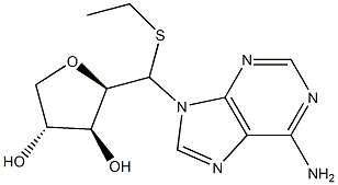 1-C-(6-Amino-9H-purin-9-yl)-2,5-anhydro-1-S-ethyl-1-thio-D-xylitol Structure